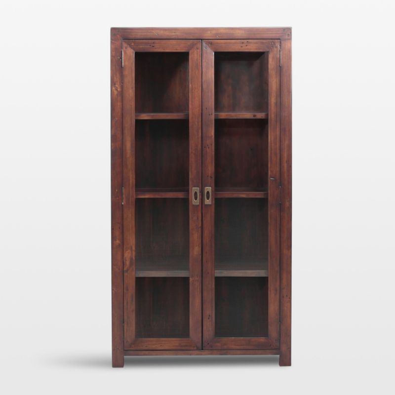 Morris 36" Chocolate Brown Bookcase Cabinet