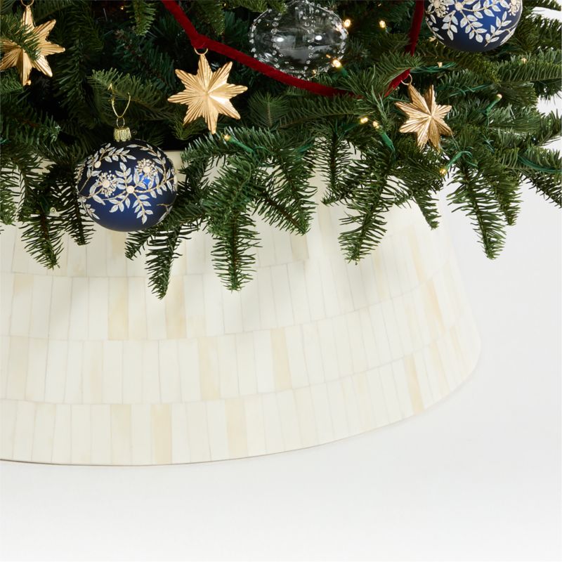 Natural Bone Inlay Christmas Tree Collar 27.5"