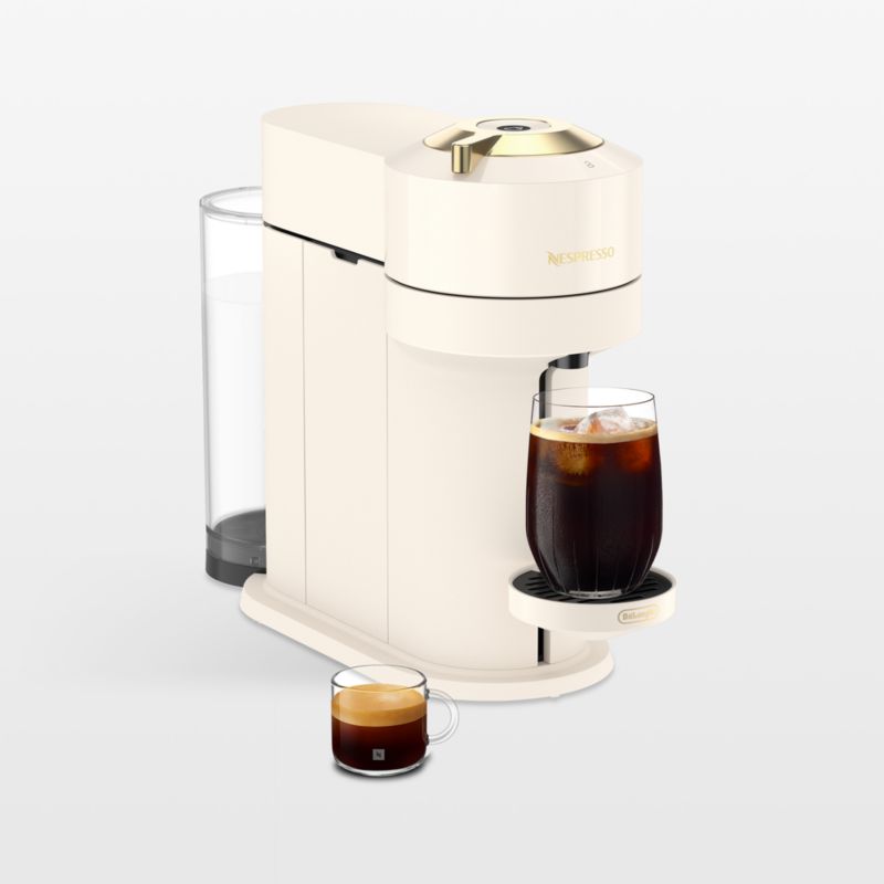 Nespresso ® by De'Longhi ® Creamy White with Gold Accent Vertuo Next Premium Coffee and Espresso Machine