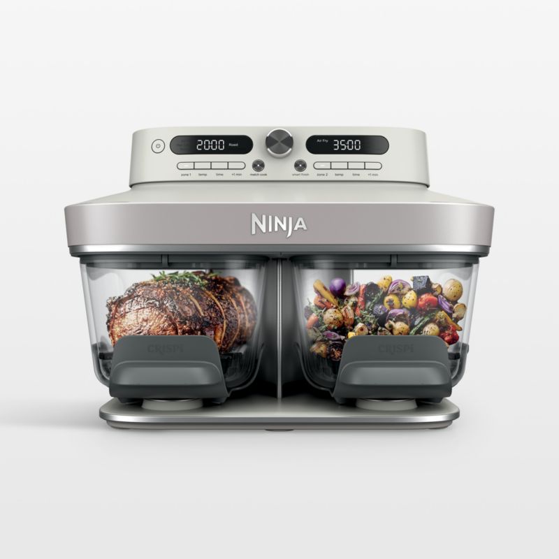 Ninja Crispi DualZone Dual Basket Glass Air Fryer in Bone +