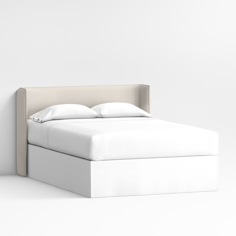 Waveland Ivory and Natural Stripe Upholstered Kids Twin Bed