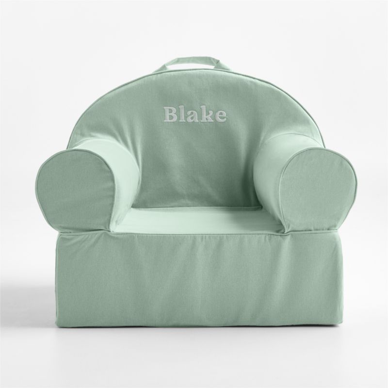 Large Volta Teal Organic Cotton Kids Lounge Nod Chair