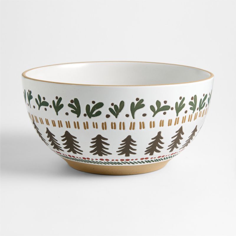 Nordic Fair Isle Large Ceramic Mixing Bowl