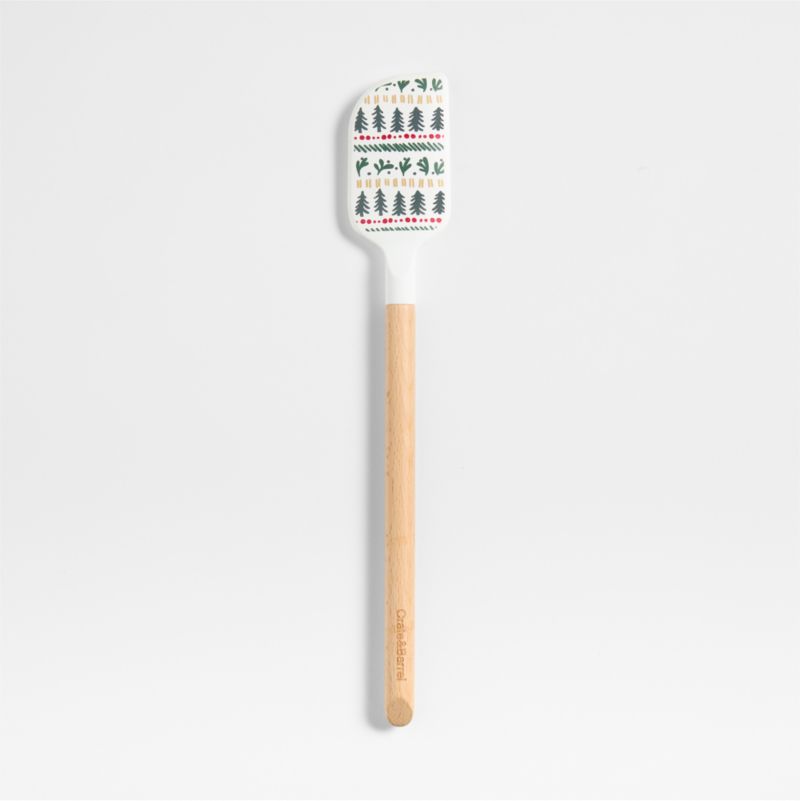 Nordic Fair Isle Silicone and Wood Spatula