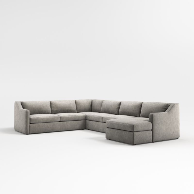 Notch 4-Piece L-Shaped Sectional Sofa with Chaise Lounge