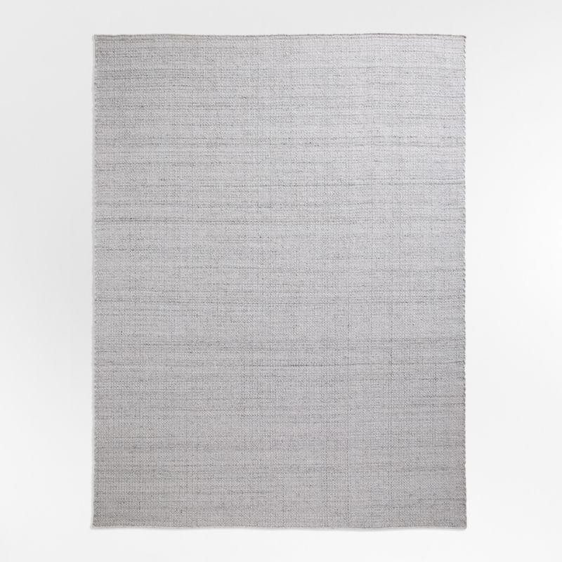 Niseko Pet-Friendly Performance Handwoven Silver Grey Area Rug 10