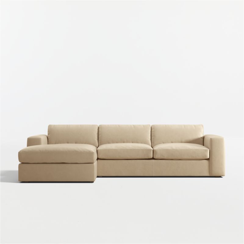 Oceanside 2-Piece Leather Sectional Sofa with Chaise Lounge