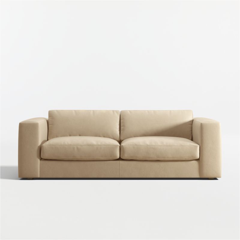 Oceanside 89" Leather Queen Sleeper Sofa with Foam Mattress