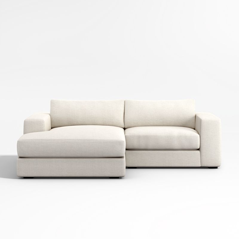 Oceanside Low 2-Piece Small Space Sectional Sofa with Chaise Lounge