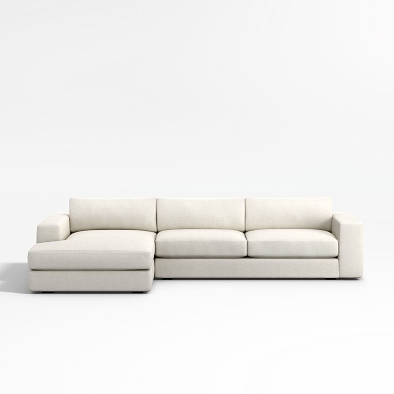 Oceanside Deep Low 2-Piece Sectional Sofa with Chaise Lounge