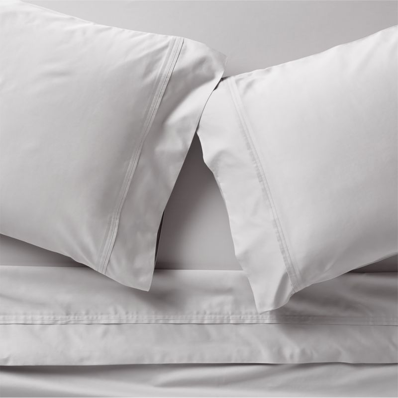 Favorite Organic Cotton Sateen Dove Grey King Bed Sheet Set