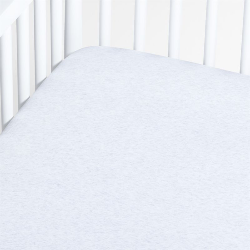 Baby's First Grey Organic Cotton Jersey Baby Crib Fitted Sheet