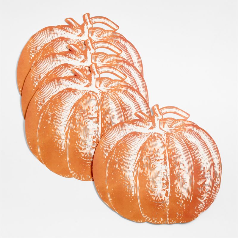 Paper Pumpkin Placemats, Set of 12
