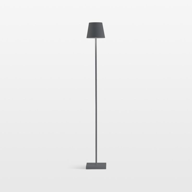 Poldina Pro L Dark Grey Metal Floor Lamp 20.4" by Zafferano America