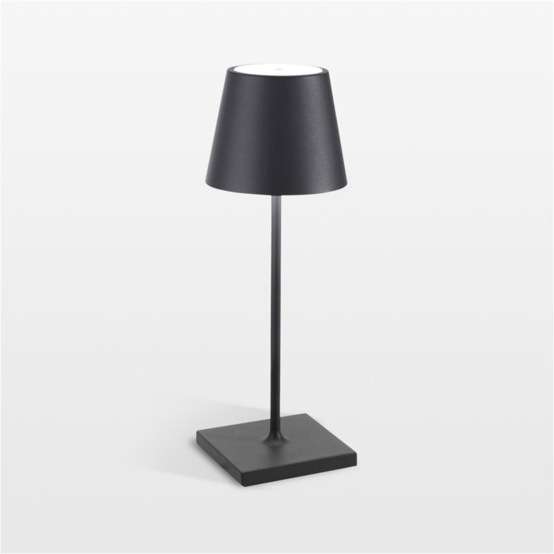 Poldina Mini Dark Grey Metal Table Lamp by Zafferano America 12"