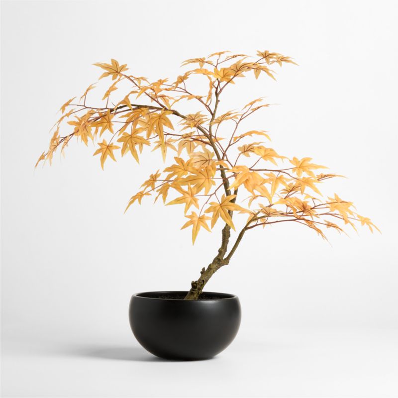 Potted Faux Japanese Maple Tree Yellow 24"