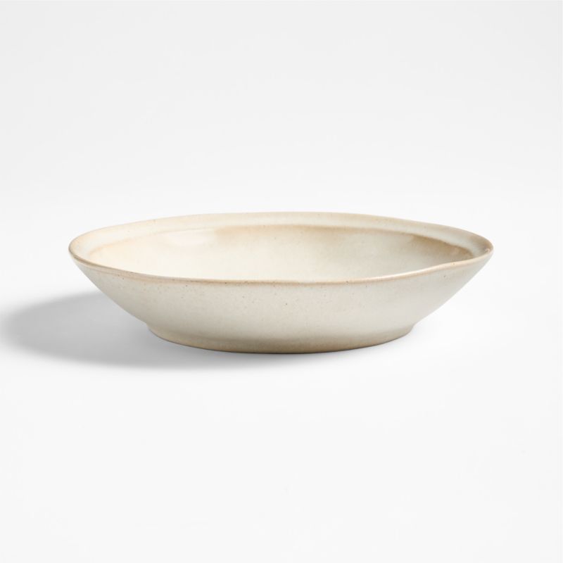 Prairie Natural Recycled Stoneware Low Bowl