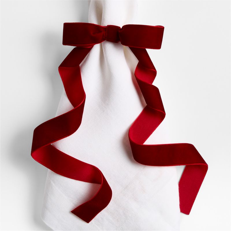 Red Velvet Bow Napkin Ring