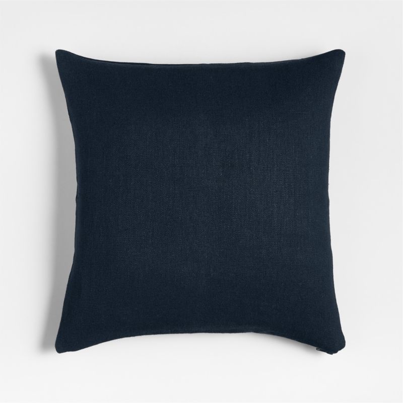 Relaxed Linen 20"x20" Deep Indigo Layering Throw Pillow Cover