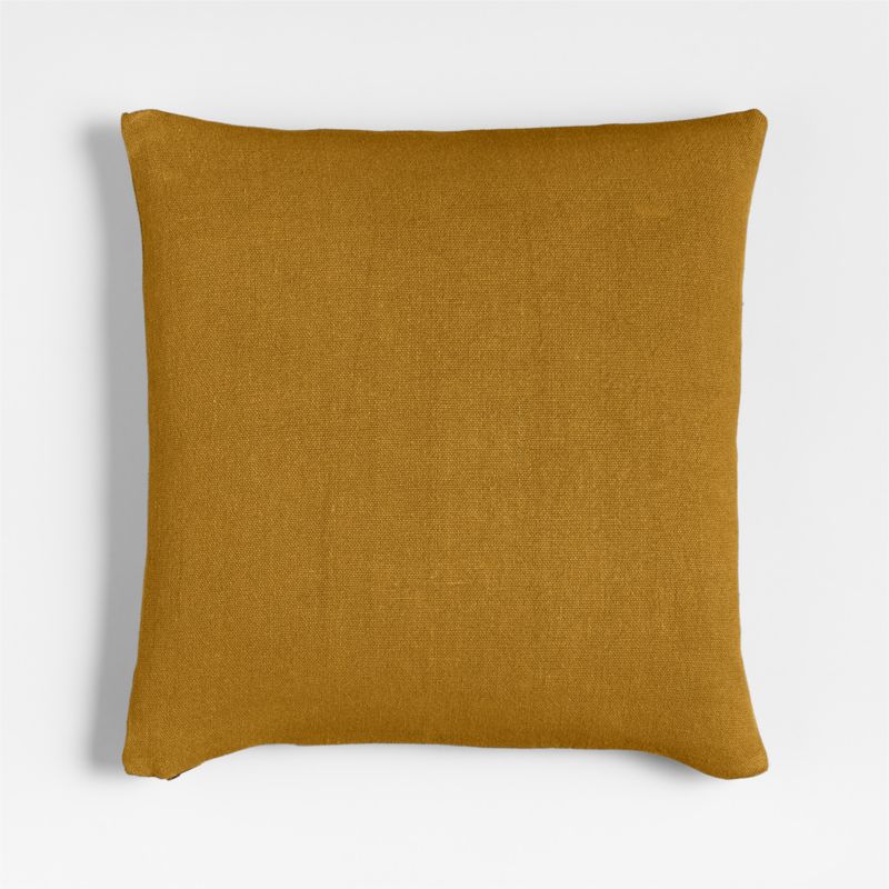 Relaxed Linen 20"x20" Moroccan Ocher Layering Throw Pillow Cover