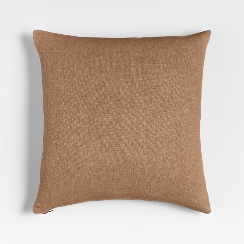 Relaxed Linen 20"x20" Sierra Tan Layering Throw Pillow Cover