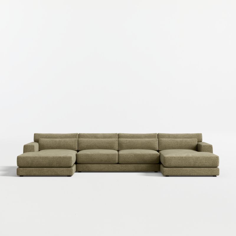 Retreat 3-Piece U-Shaped Sectional Sofa with Double Chaise Lounge