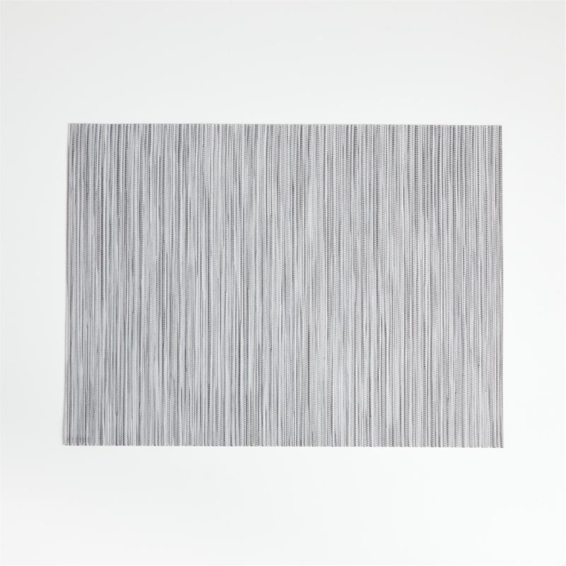 Chilewich Rectangular Crepe Grey Vinyl Easy-Clean Placemat +