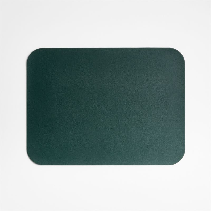 Rizzo Textured Easy Care Faux Leather Deep Brown Rectangular Placemat