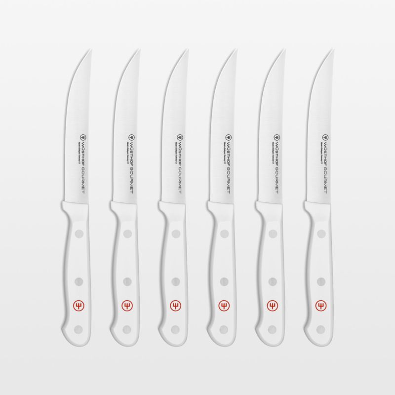 Wusthof ® Gourmet White Steak Knives, Set of 6