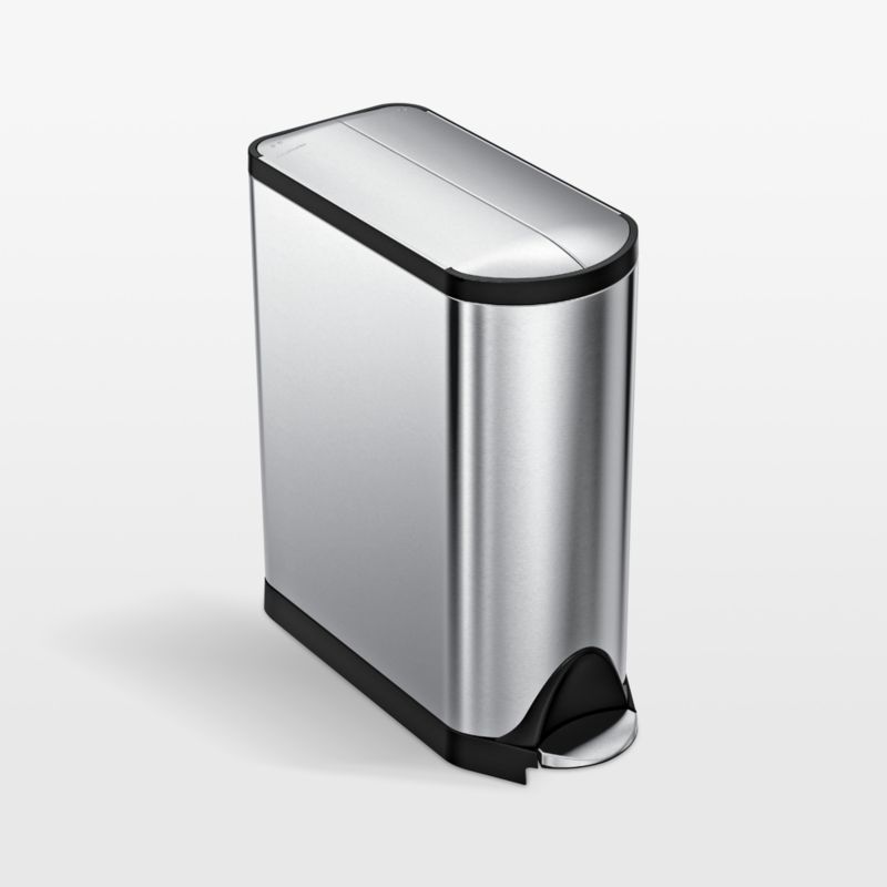Simplehuman 45-Liter Brushed Stainless Steel Butterfly Step Trash Can