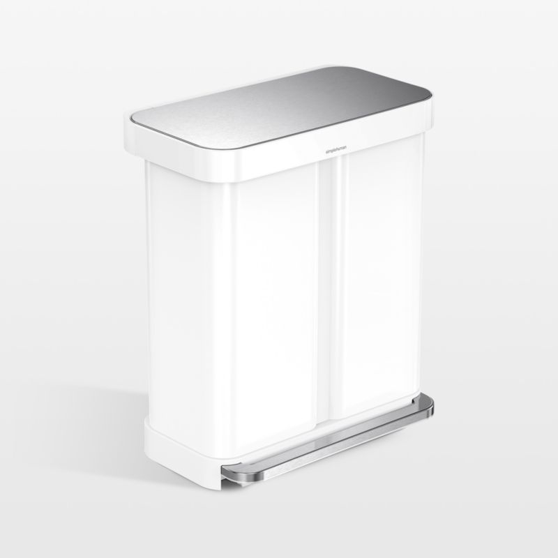 Simplehuman 58 Liter Recycling Kitchen Trash Can with Compost