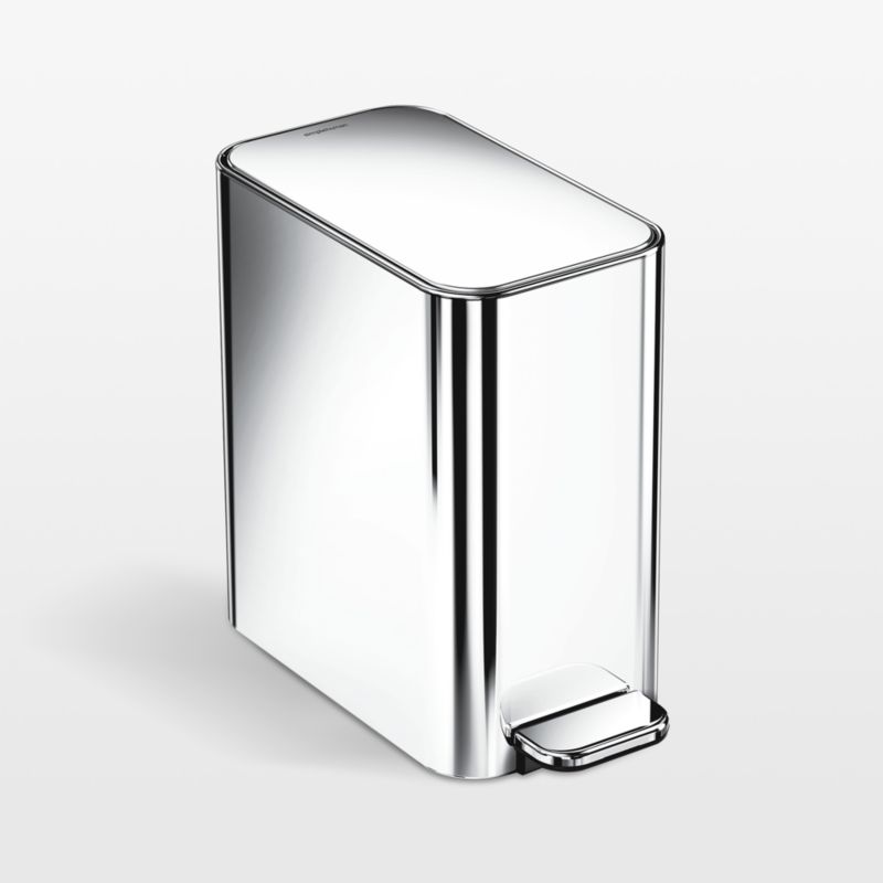 Simplehuman ® 5-Liter Polished Stainless Steel Slim Step Trash Can