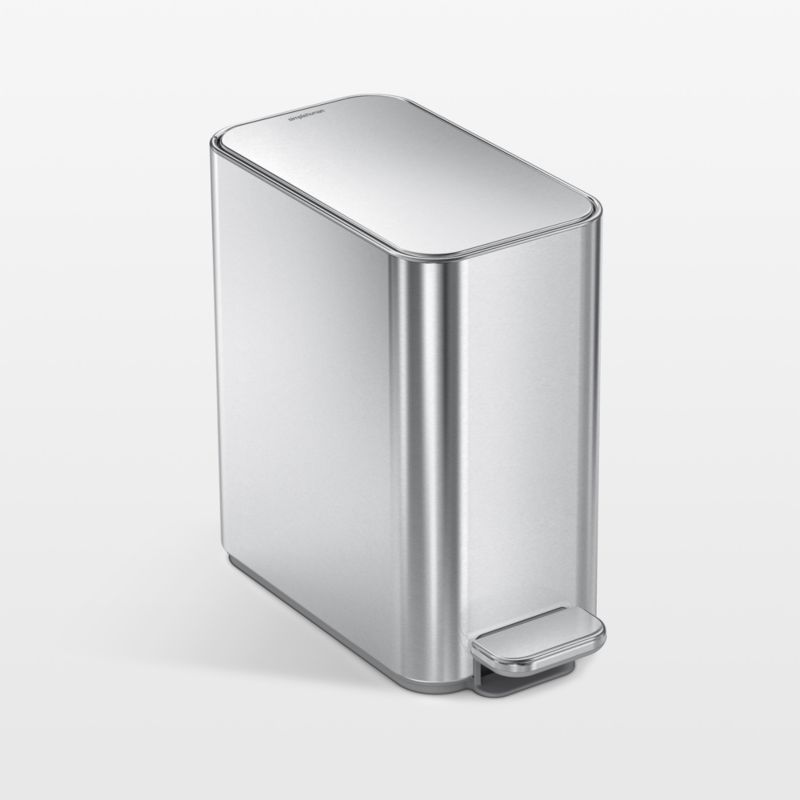 Simplehuman ® Brushed Metal Bathroom Trash Can