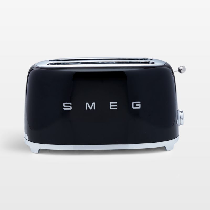 SMEG Black 4-Slice Long Slot Retro Toaster