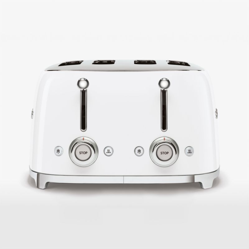 SMEG White 4x4-Slice Retro Toaster