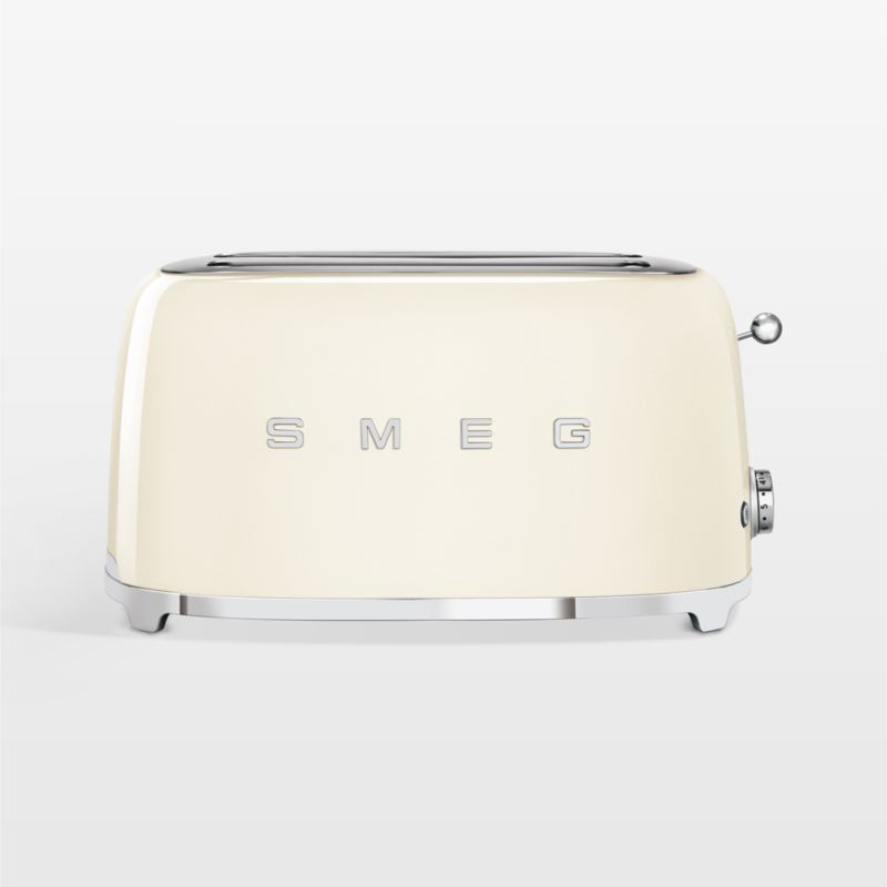 SMEG Cream 4-Slice Long Slot Retro Toaster