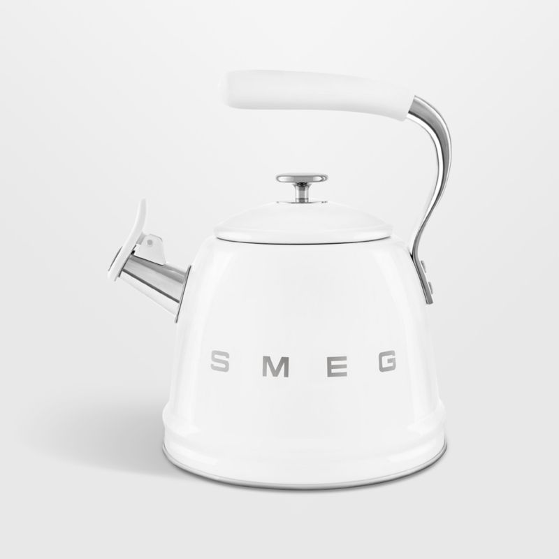 SMEG White Retro Whistling Stovetop Kettle
