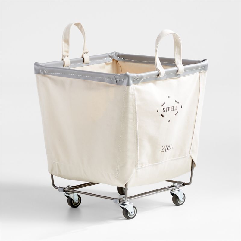 Steele ® Canvas 2-Bushel Square Rolling Laundry Hamper