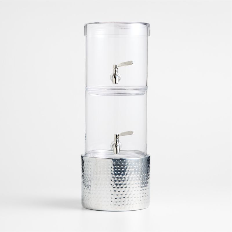 Stacking 2-Gallon Glass Cold Drink Dispenser with Bash Stand