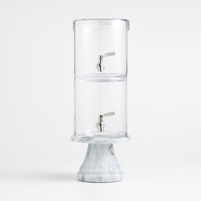 Stacking 2-Gallon Glass Cold Drink Dispenser with French Kitchen Stand