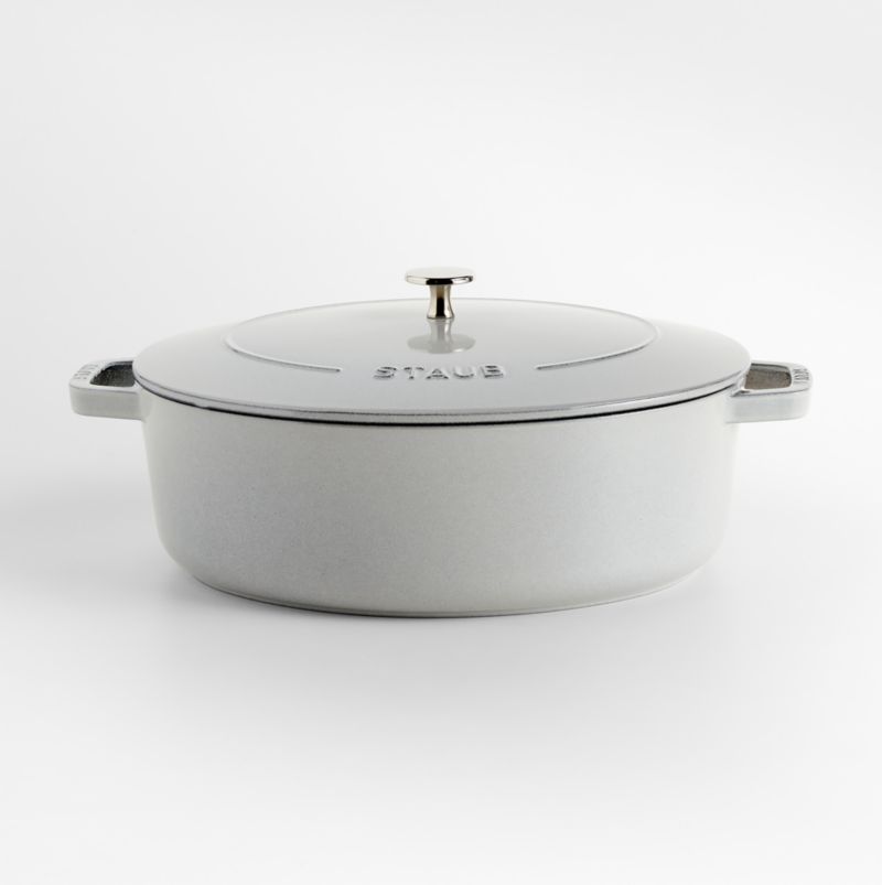 Staub 7-Qt White Cocotte + Reviews | Crate & Barrel