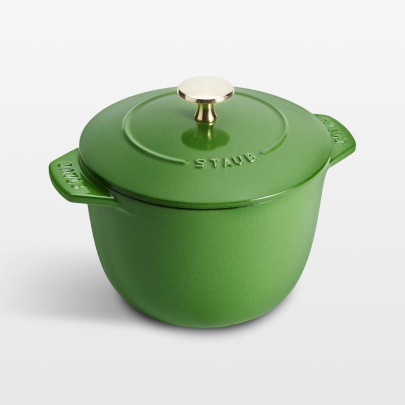 Staub 7-Qt. Pistachio Round Cocotte + Reviews | Crate & Barrel