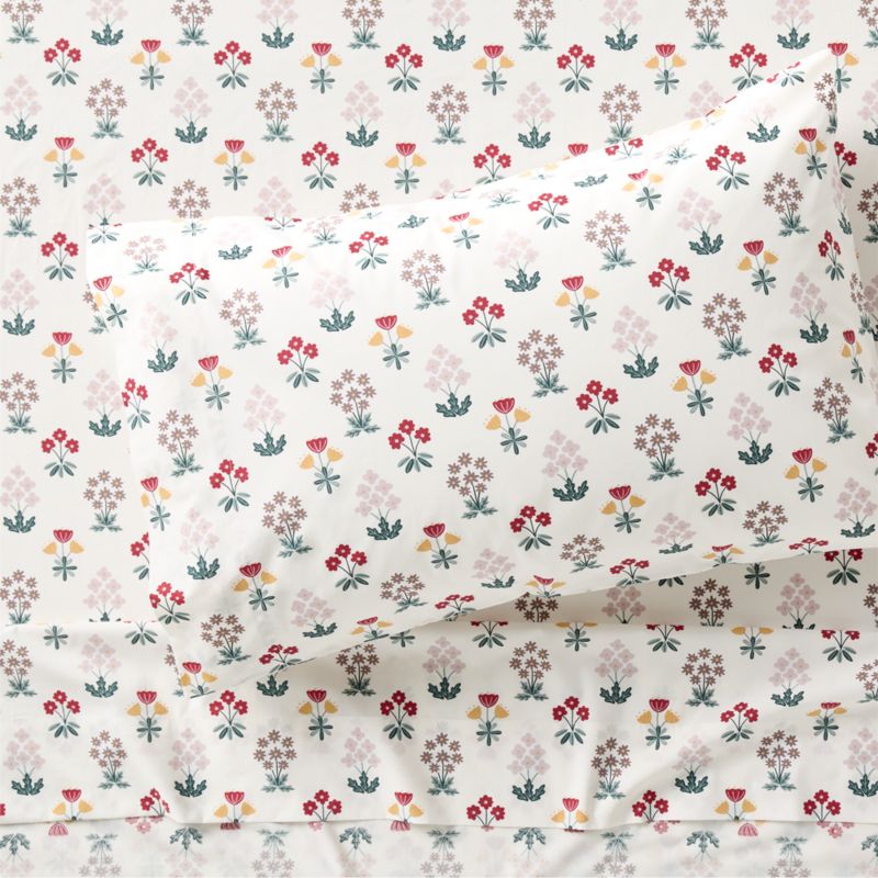 Stay Cool Nordic Bloom Organic Cotton Kids Twin Sheet Set