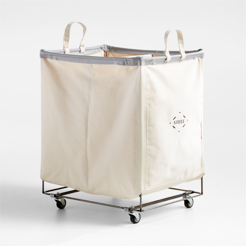 Steele ® Canvas 5-Bushel Double Vertical Rolling Laundry Hamper