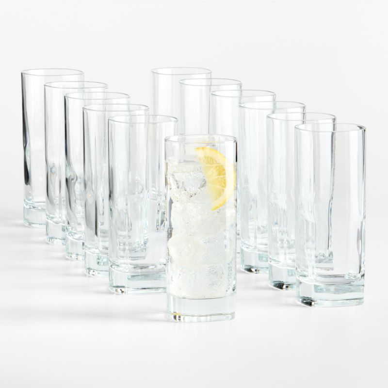 Rings 16-Oz. Cooler Glasses, Set of 12 | Crate & Barrel