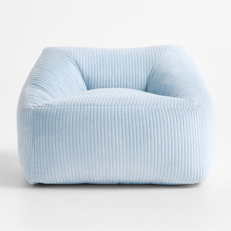 Sky Blue Organic Cotton Velvet Corduroy Kids Lounge Chair