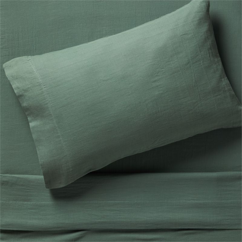 Supersoft Gauze Organic Cotton Pine Green Twin XL Sheet Set