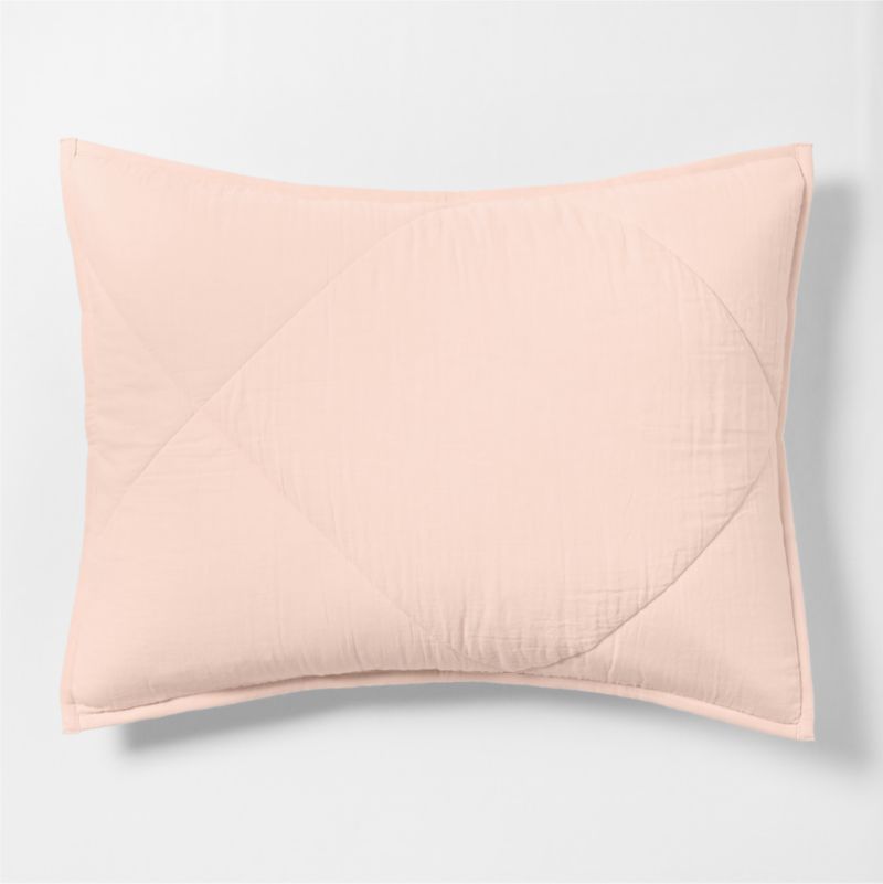 Supersoft Gauze Organic Cotton Pale Pink Standard Quilt Bed Pillow Sham