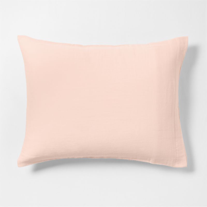 Supersoft Gauze Organic Cotton Pale Pink Standard Bed Pillow Sham