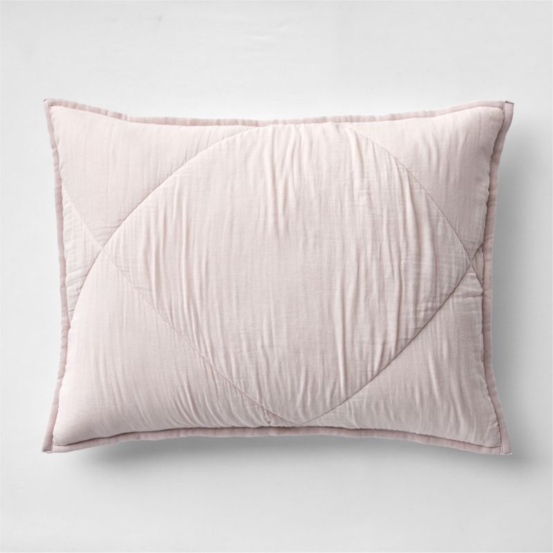 Supersoft Lilac Rose Quilted Organic Cotton Gauze Kids Pillow Sham